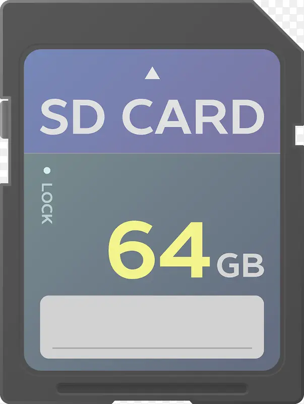 矢量手绘64GB内存卡