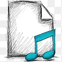 文件音乐手绘网页图标集