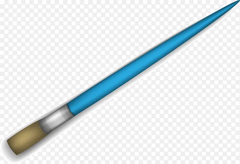 蓝色简约水彩笔