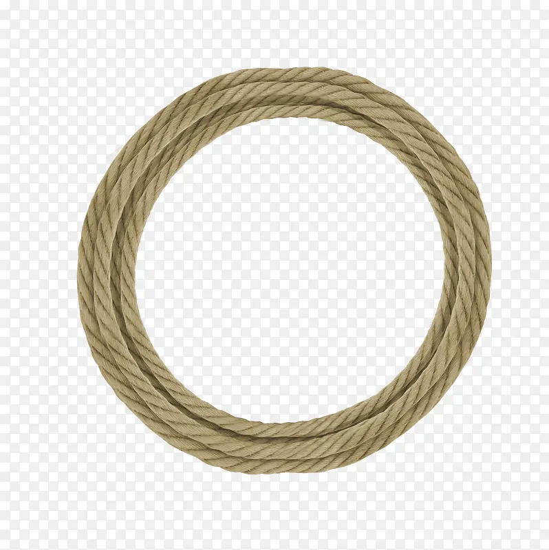 棕色麻绳圆环