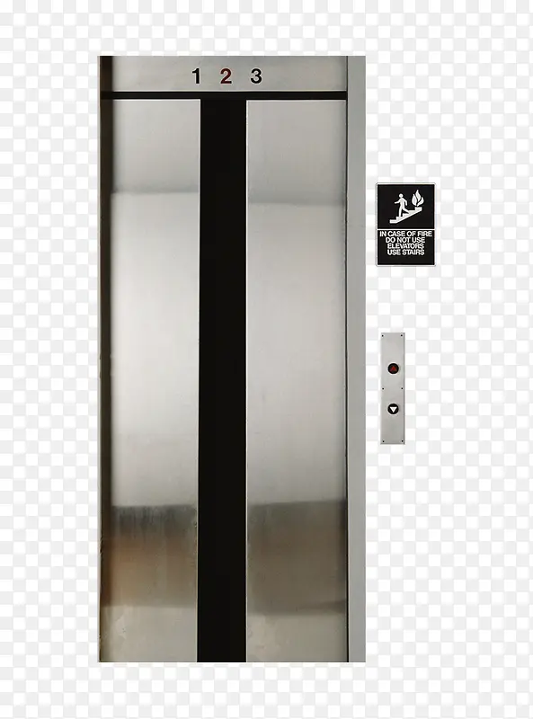 银白色电梯