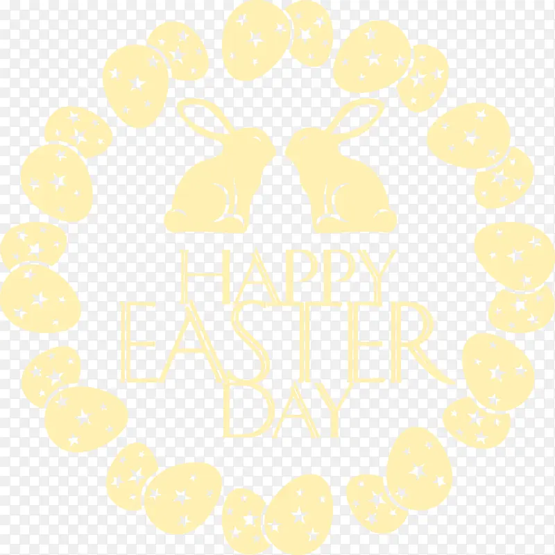 矢量兔子彩蛋复活节标志