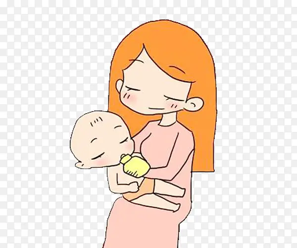 宝妈抱宝宝喝奶图片素材