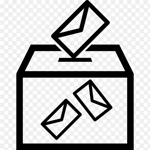 选举信封和盒子图标