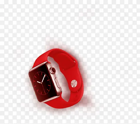 创意合成红色的手表造型