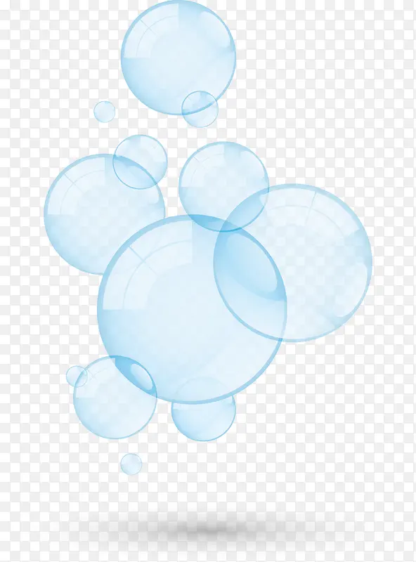 矢量透明氧气泡泡