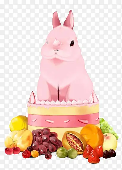 粉红兔子蛋糕