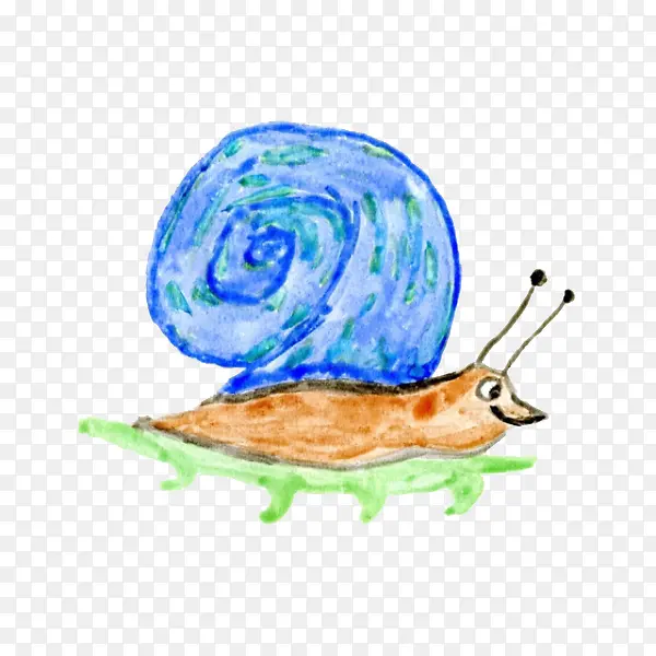 手工绘画蜗牛