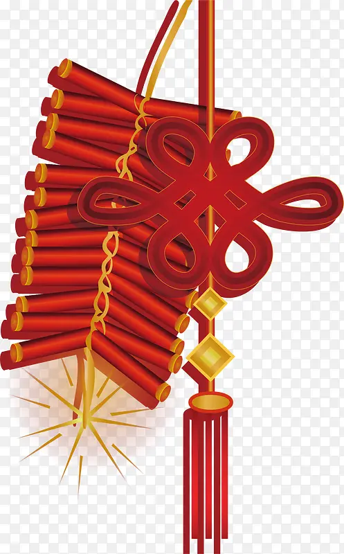 矢量手绘中国结