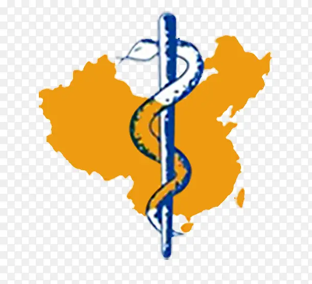 中国胸痛中心黄色logo设计
