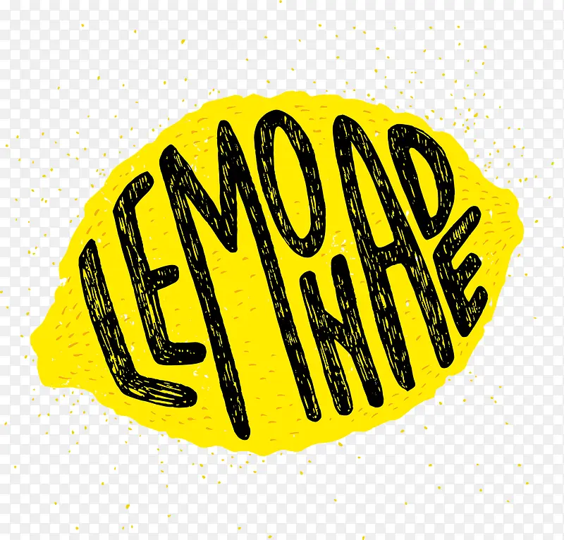 矢量手绘柠檬艺术字