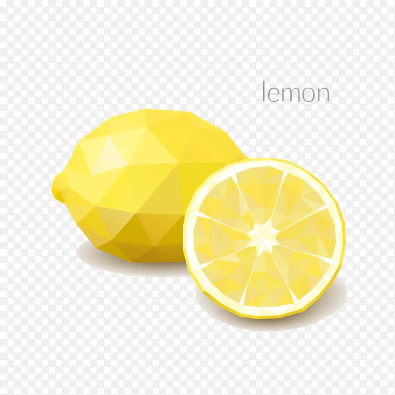 黄色几何元素柠檬