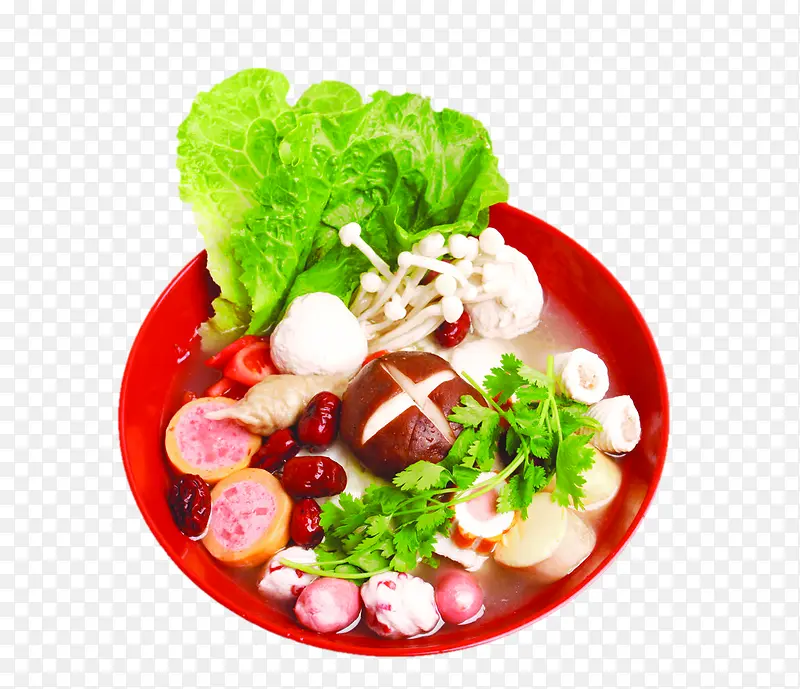 中秋节蘑菇鱼丸汤