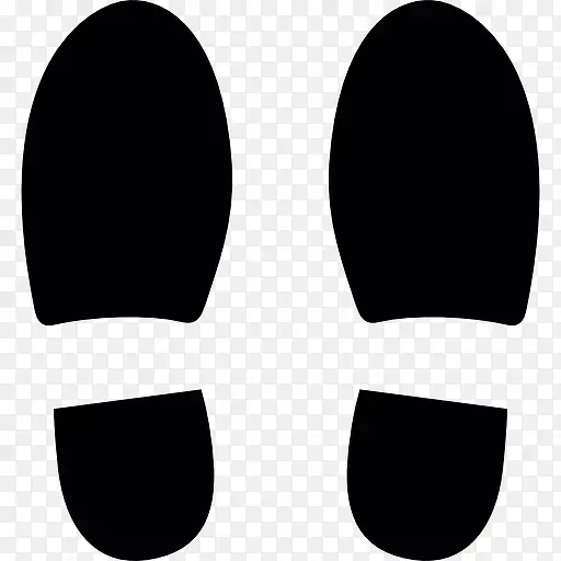 左、右鞋的脚印图标