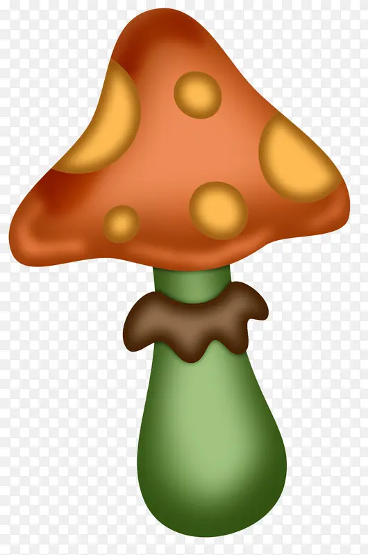手绘圆点蘑菇