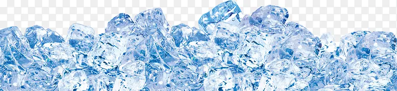 蓝色立体冰晶方块