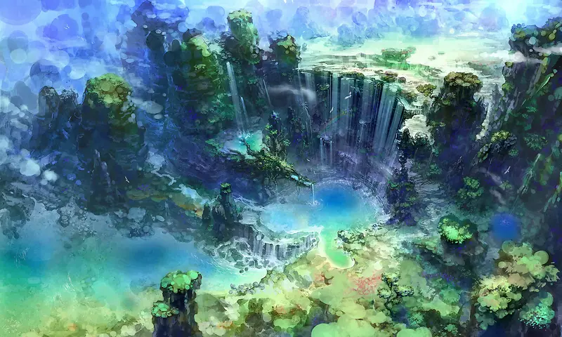 蓝色唯美神秘场景