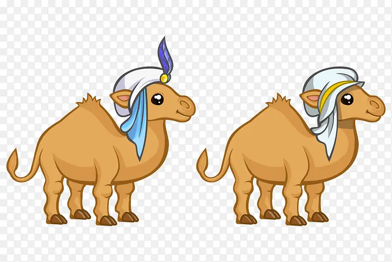 卡通手绘中东阿拉伯可爱帽子骆驼
