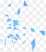 蓝色漂浮三角形