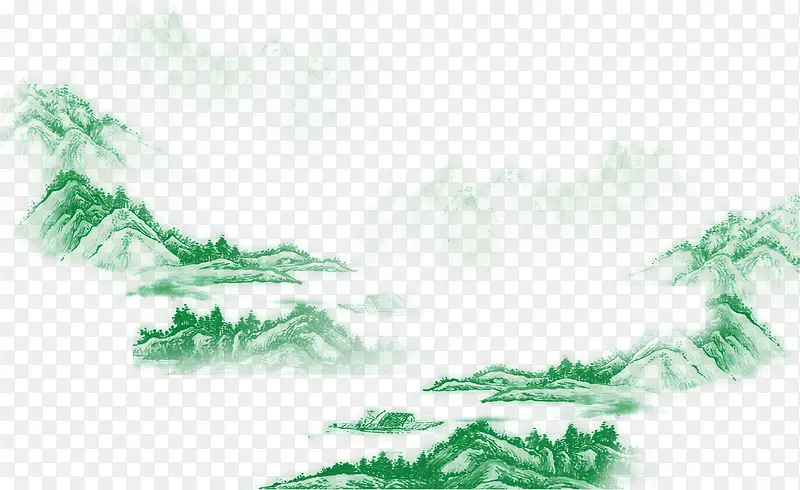 中国风山石山峰背景装饰
