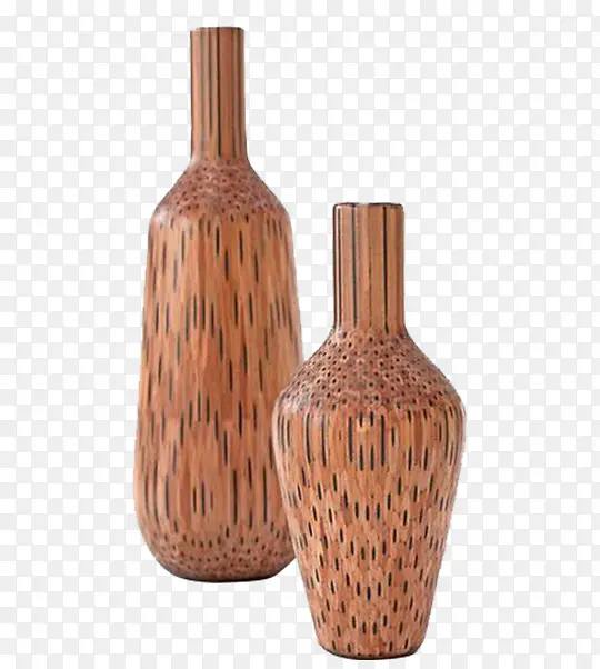 长形木制花瓶