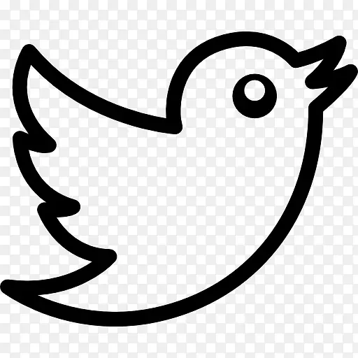 推特鸟LOGO的轮廓图标