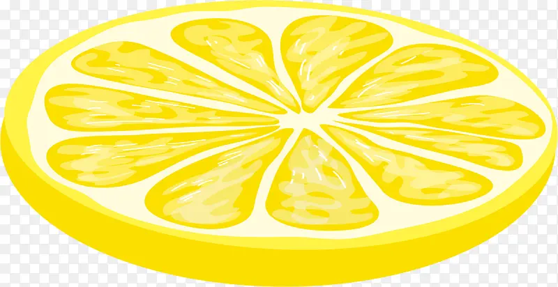 卡通可爱金色柠檬片