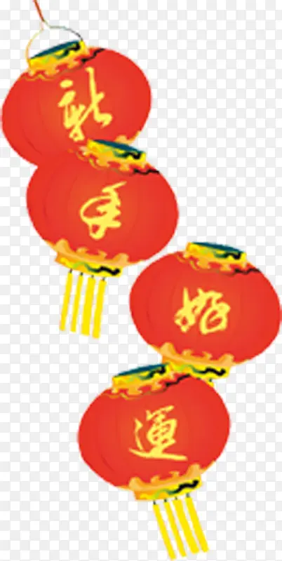 创意红色灯笼新春贺卡
