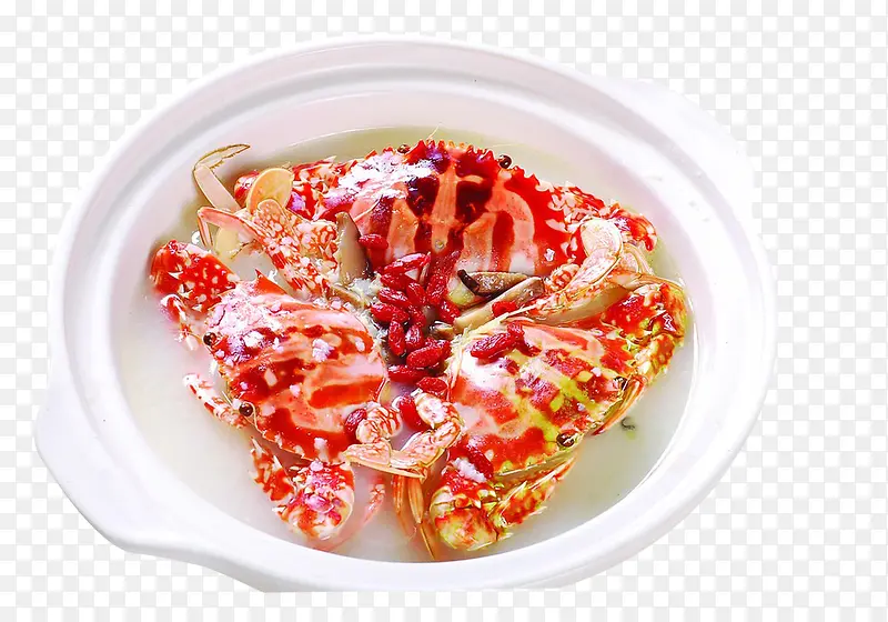 粥水浸红蟹