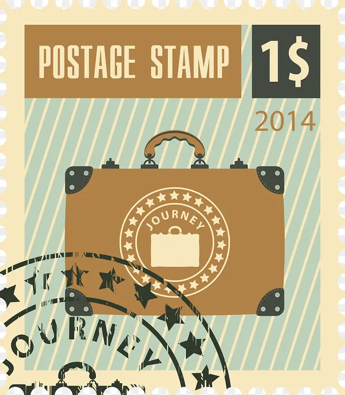 小清新古典邮票