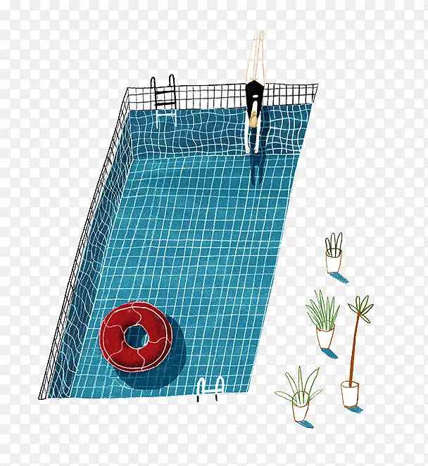 卡通游泳水池