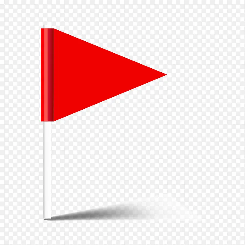 红色的三角旗标志