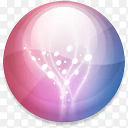 粉紫色手绘水晶按钮