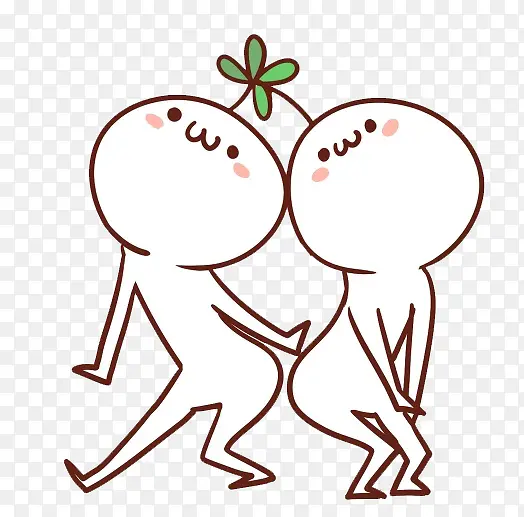 卡通长草君在一起