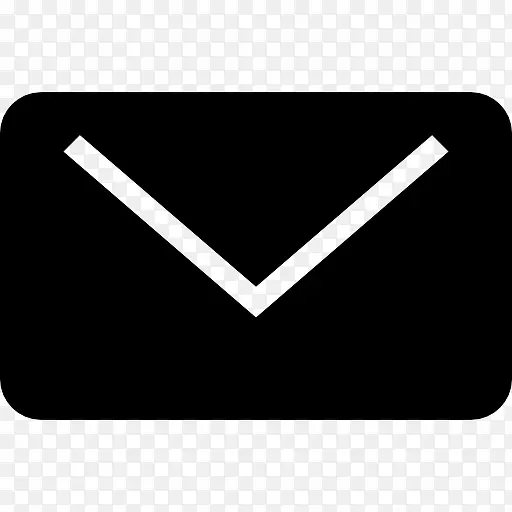 新邮件背黑密闭信封接口符号图标