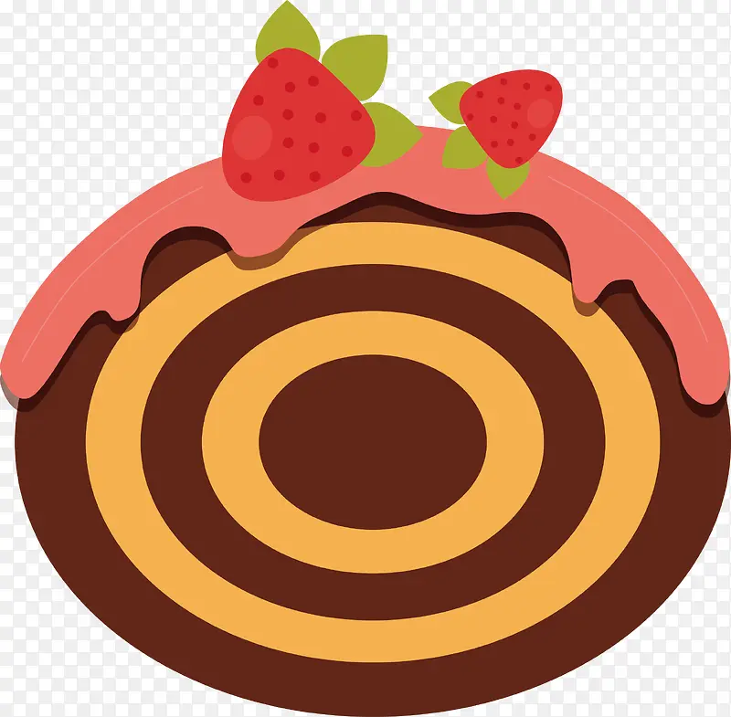 手绘草莓虎皮蛋糕