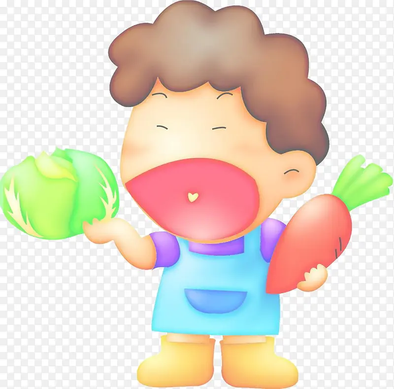 拿蔬菜的厨师
