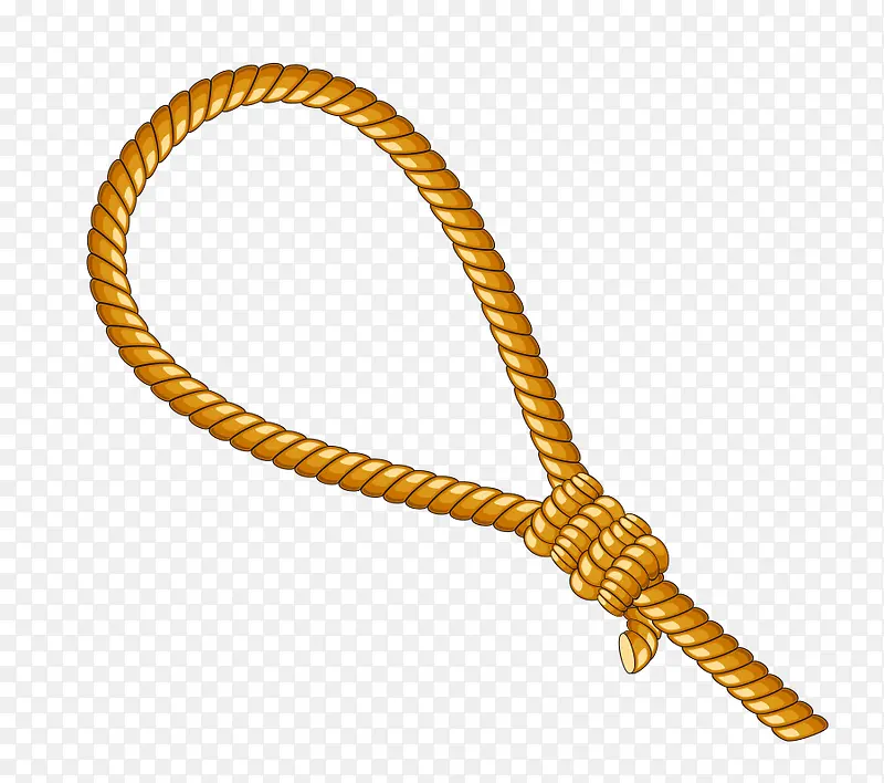 绳子黄色png免费素材矢量
