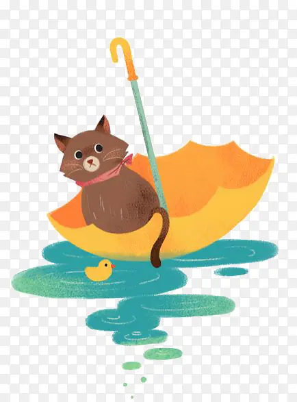 伞里的猫