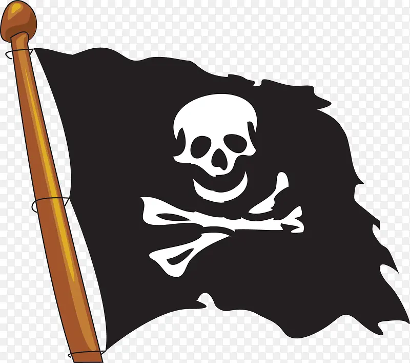 矢量手绘海盗旗