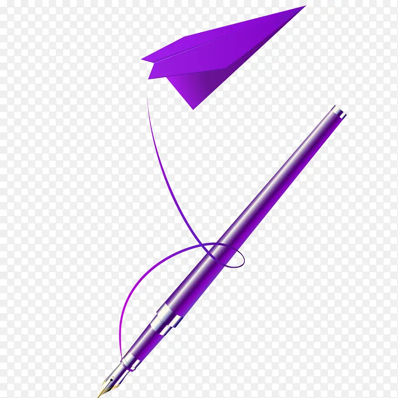 紫色钢笔素材