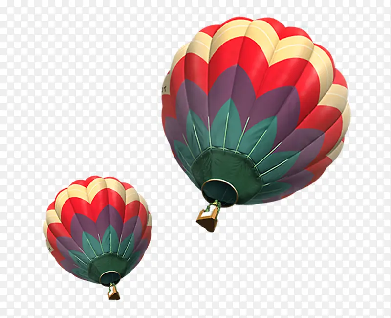 两个热气球