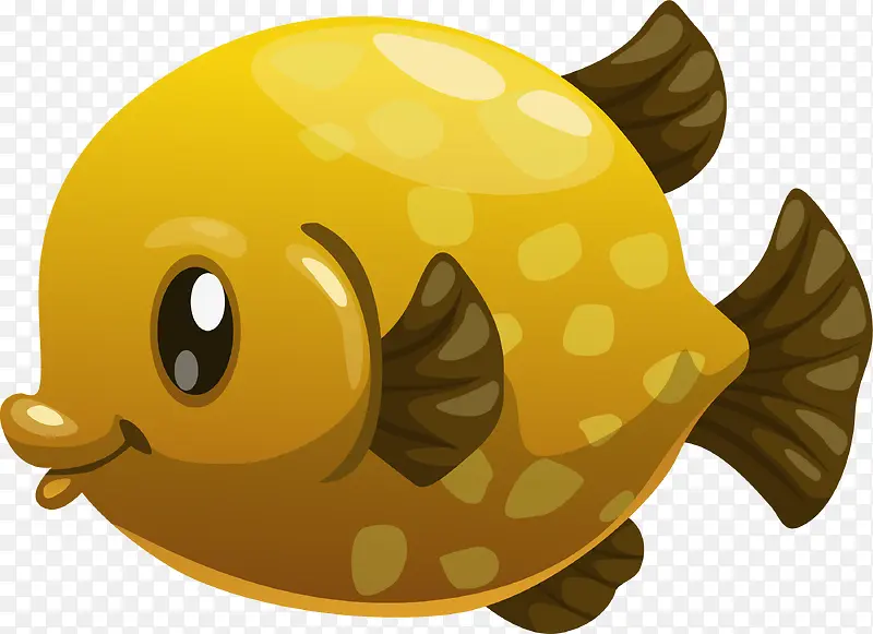 黄色卡通小鱼