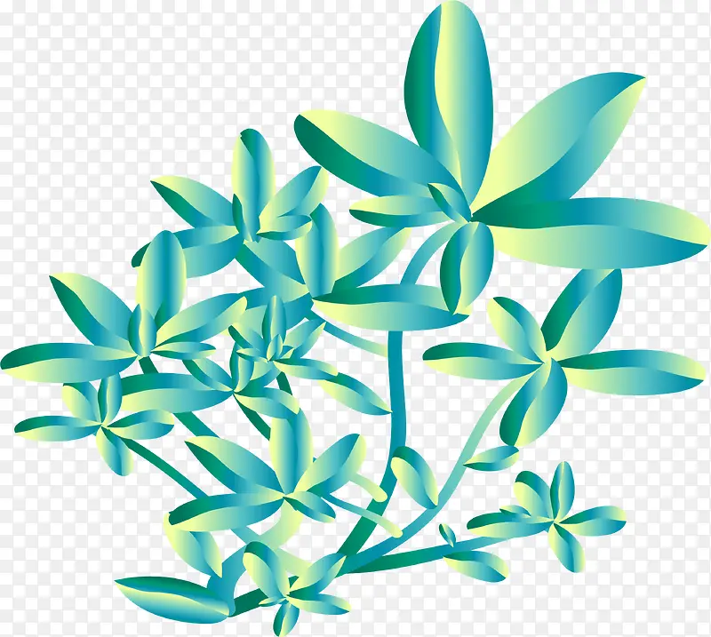 绿色卡通植物