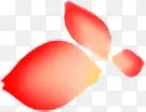 三片红色花瓣