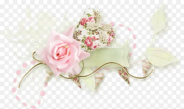 白粉色玫瑰装饰