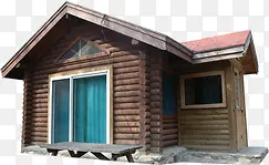 高清棕色木头房屋