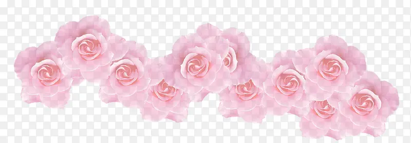 粉色梦幻玫瑰花朵装饰甜美