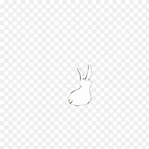 白色卡通兔子背影