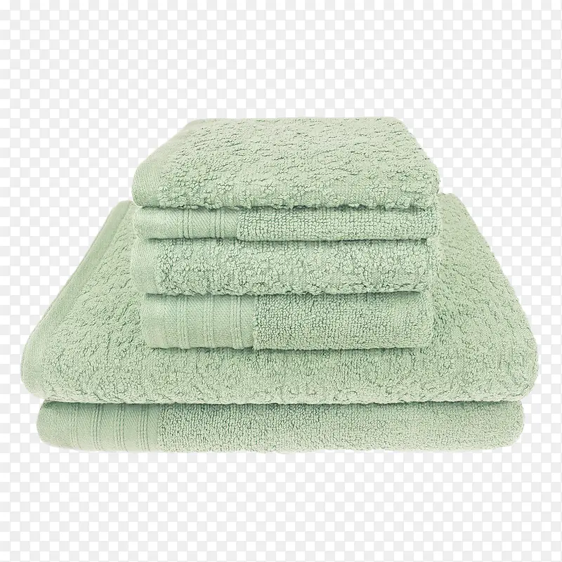 青绿色毛巾